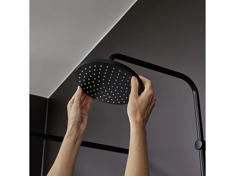 Colonne de douche ou bain douche sans mitigeur HANSGROHE Vernis Blend 200 EcoSmart noir mat