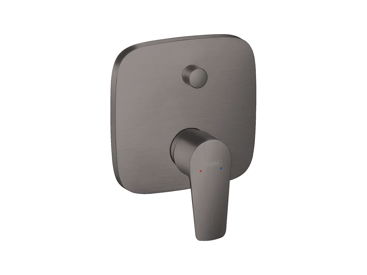 Mezclador empotrable para fachada baño-ducha 2 salidas HANSGROHE Talis E negro cromo cepillado