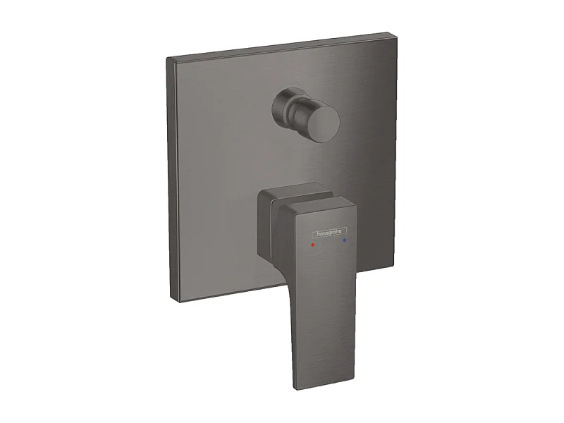 Façade mitigeur bain douche encastré 2 sorties HANSGROHE Metropol noir chromé brossé