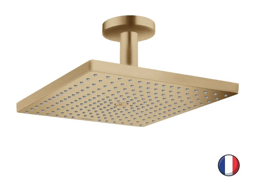 Douche de tête HANSGROHE Raindance E, 1 jet avec raccord plafond bronze brossé