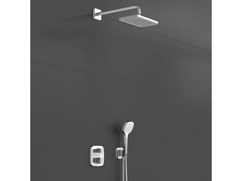 HANSGROHE Pack de empotrar con mezclador termostático Ecostat E cromado