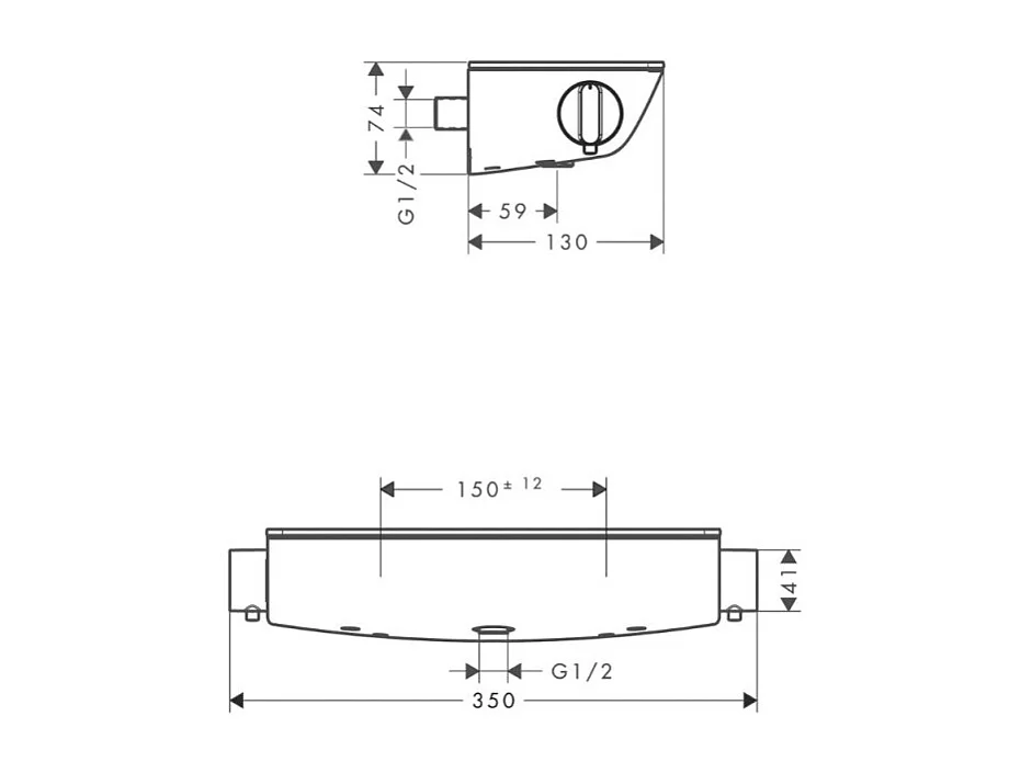 Mitigeur douche thermostatique HANSGROHE Ecostat Select EcoSmart blanc chromé