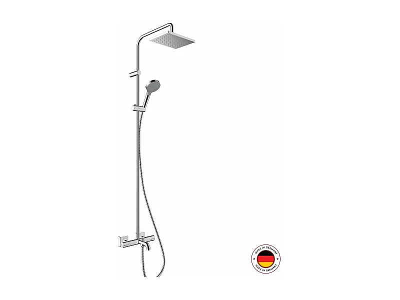 Columna de ducha termostática para baño HANSGROHE Vernis Shape 230 EcoSmart cromo