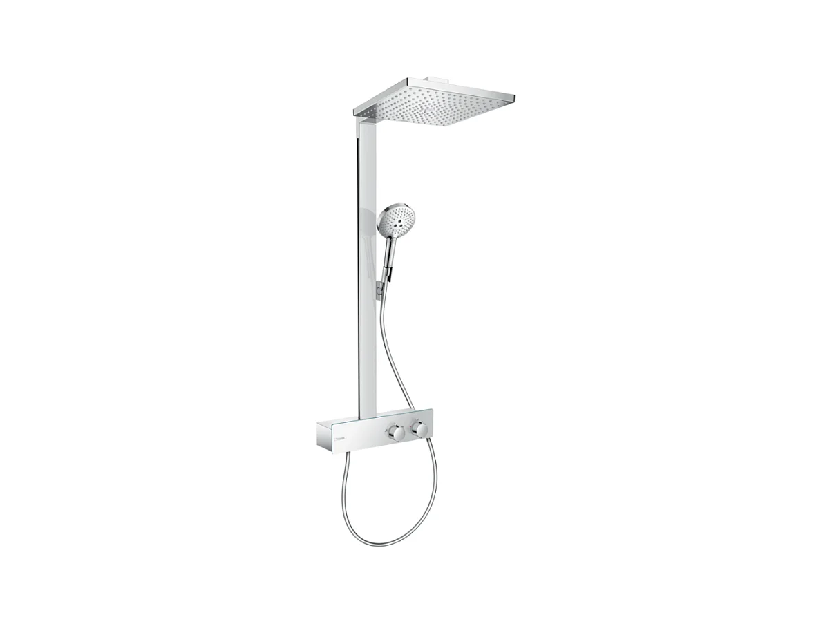 Colonne de douche thermostatique HANSGROHE Raindance E 300 avec mitigeur 35 cm chromé