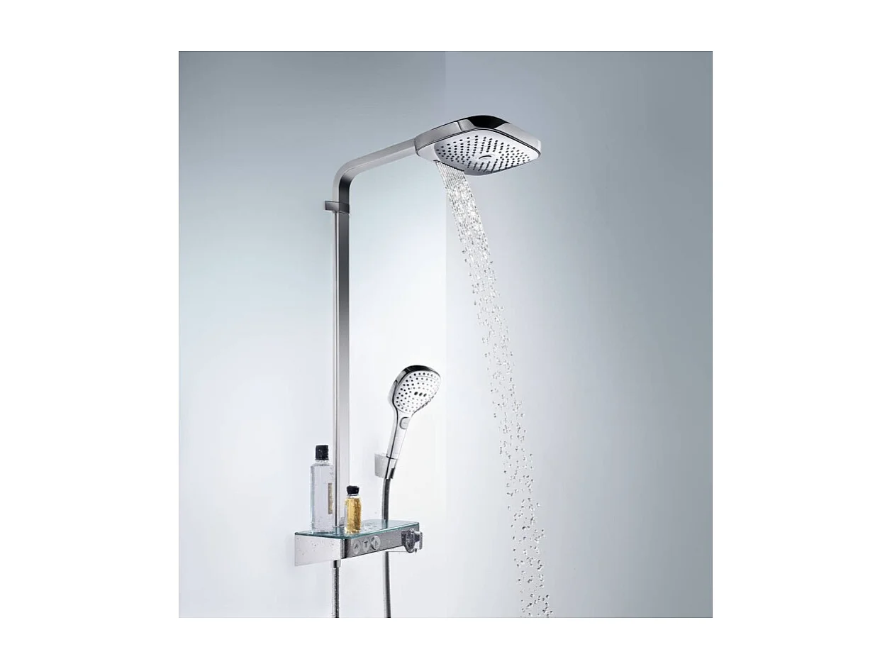 Colonne de douche thermostatique HANSGROHE Raindance Select E 300 3 jets avec mitigeur 30 cm chromé