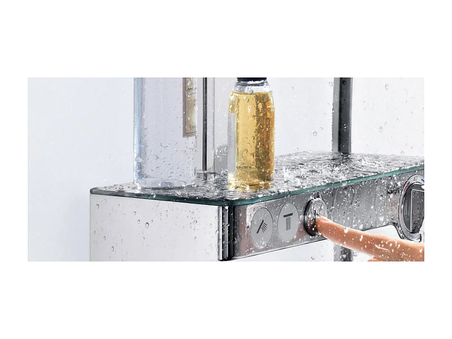 HANSGROHE Raindance Select E 300 Columna de ducha termostática de 3 chorros con mezclador cromado de 30 cm