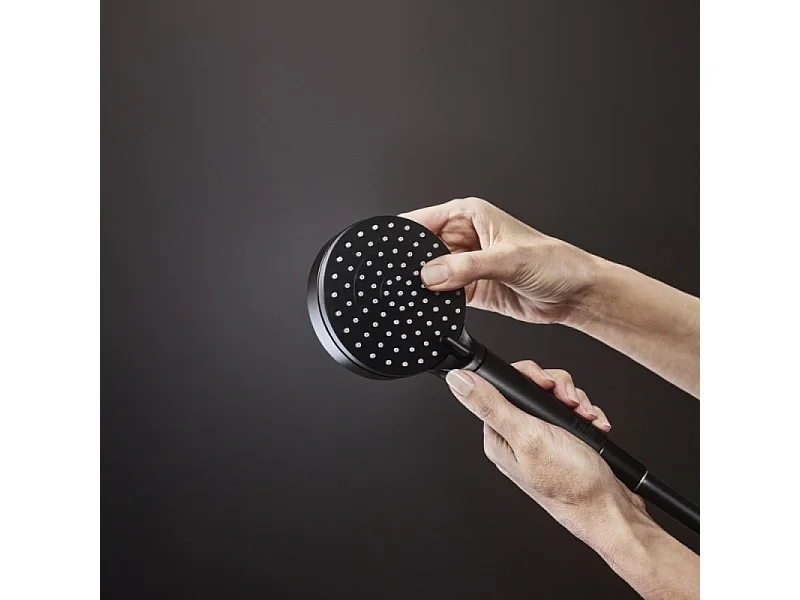 Columna de ducha o ducha de baño sin mezclador HANSGROHE Vernis Shape 230 EcoSmart negro mate