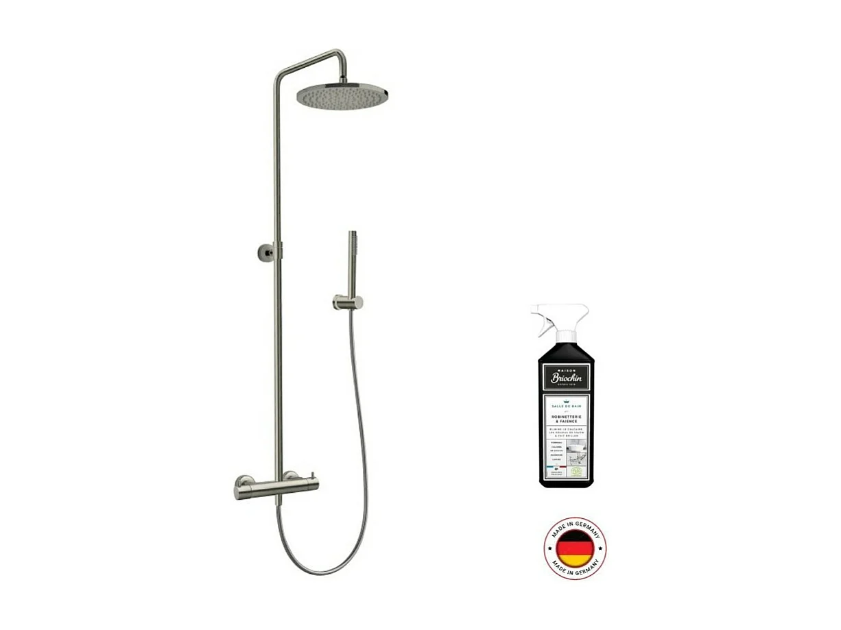 Colonne de douche PAINI Sélène Cox Grey Acier + nettoyant Briochin
