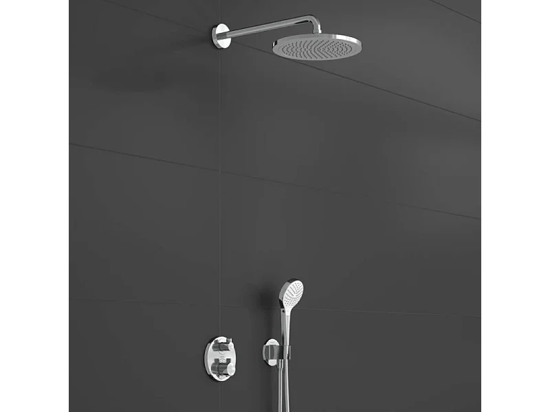 HANSGROHE Pack encastré avec mitigeur thermostatique Ecostat S chromé