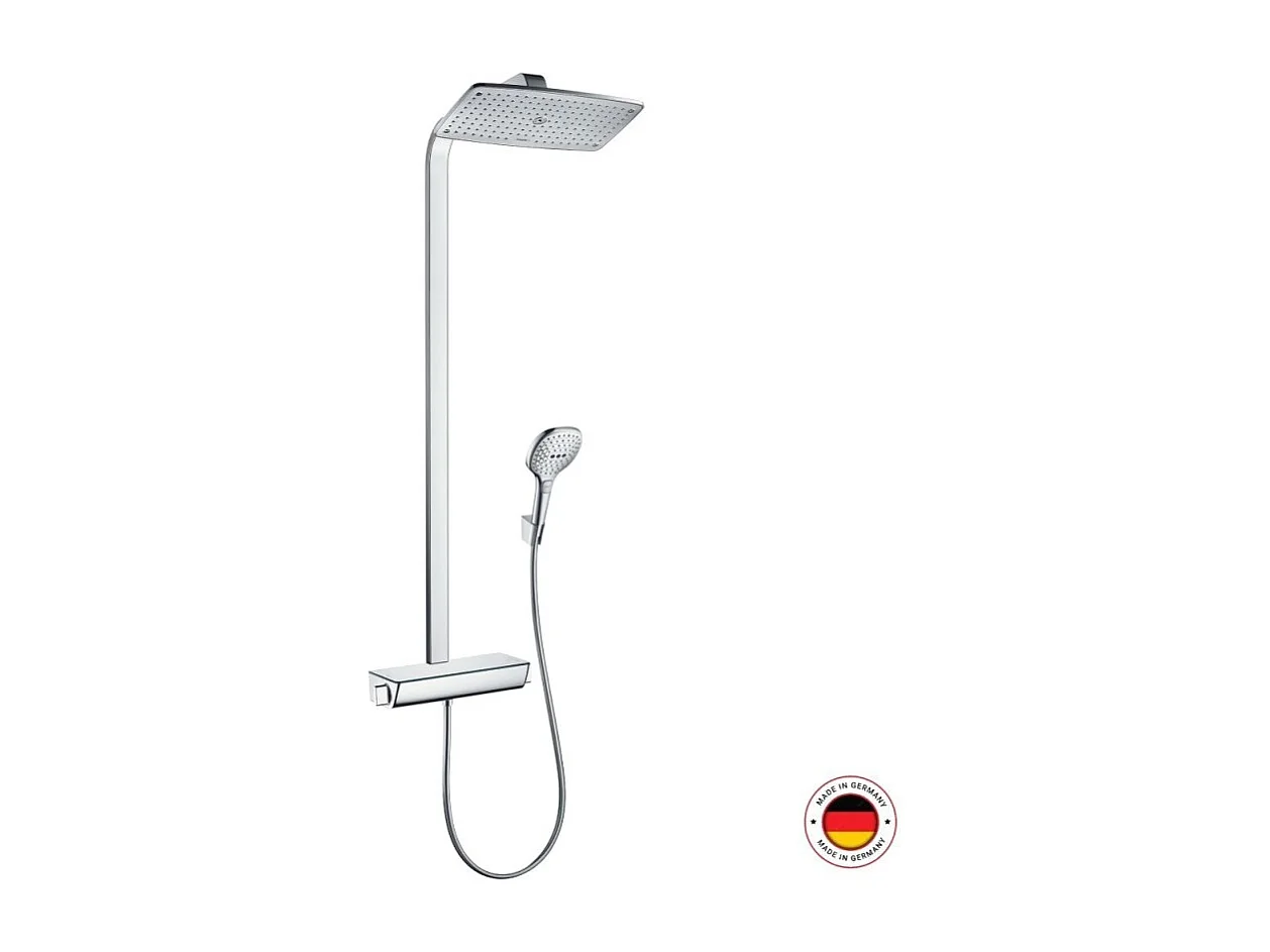 Colonne de douche thermostatique HANSGROHE Raindance E 360 EcoSmart blanc et chromé