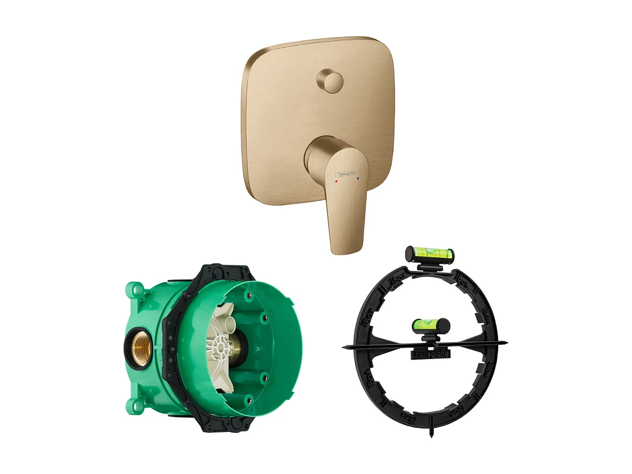 HANSGROHE Façade Talis E mitigeur bain douche encastré Bronze brossé avec corps encastré et outil