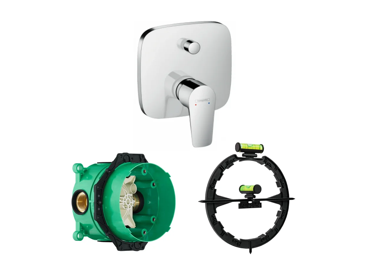 HANSGROHE Façade Talis E mitigeur bain douche encastré Chromé avec corps encastré et outil