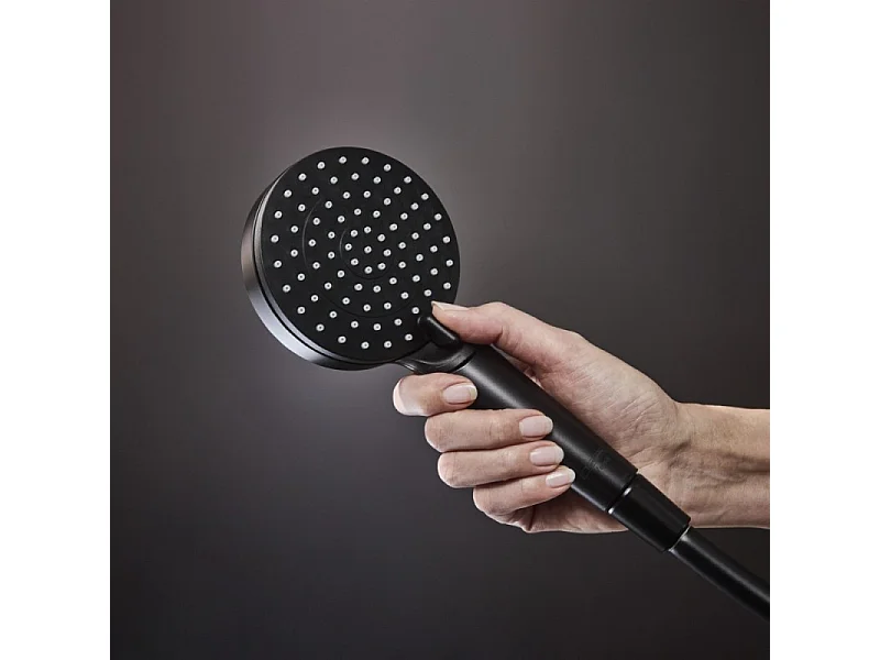 Colonne de douche ou bain douche sans mitigeur HANSGROHE Vernis Shape 230 noir mat