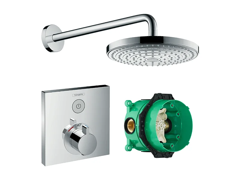 HANSGROHE Lot douche de tête Raindance Select S avec façade pour mitigeur et corps encastré