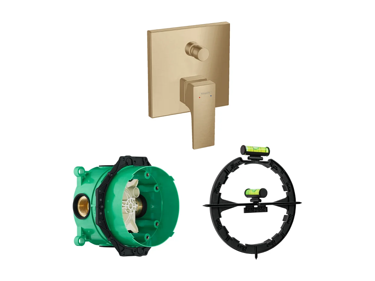 HANSGROHE Façade Metropol mitigeur bain douche encastré Bronze brossé avec corps encastré et outil