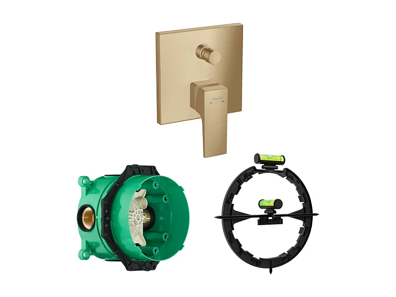 HANSGROHE Façade Metropol mitigeur bain douche encastré Bronze brossé avec corps encastré et outil