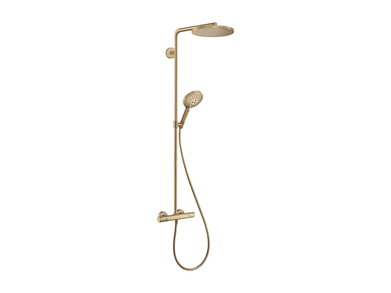 HANSGROHE Raindance Select S 240 columna de ducha termostática de bronce cepillado