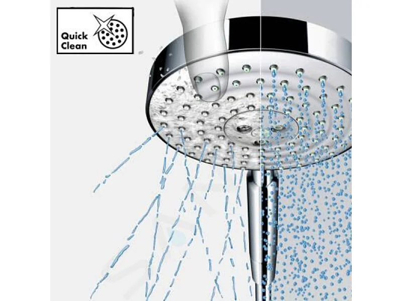 Colonne de douche ou bain douche sans robinetterie HANSGROHE Croma 220 chromée + nettoyant Briochin