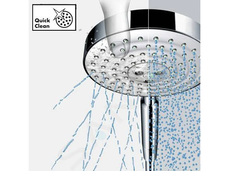 Colonne de douche ou bain douche sans robinetterie HANSGROHE Croma 220 chromée + nettoyant Briochin