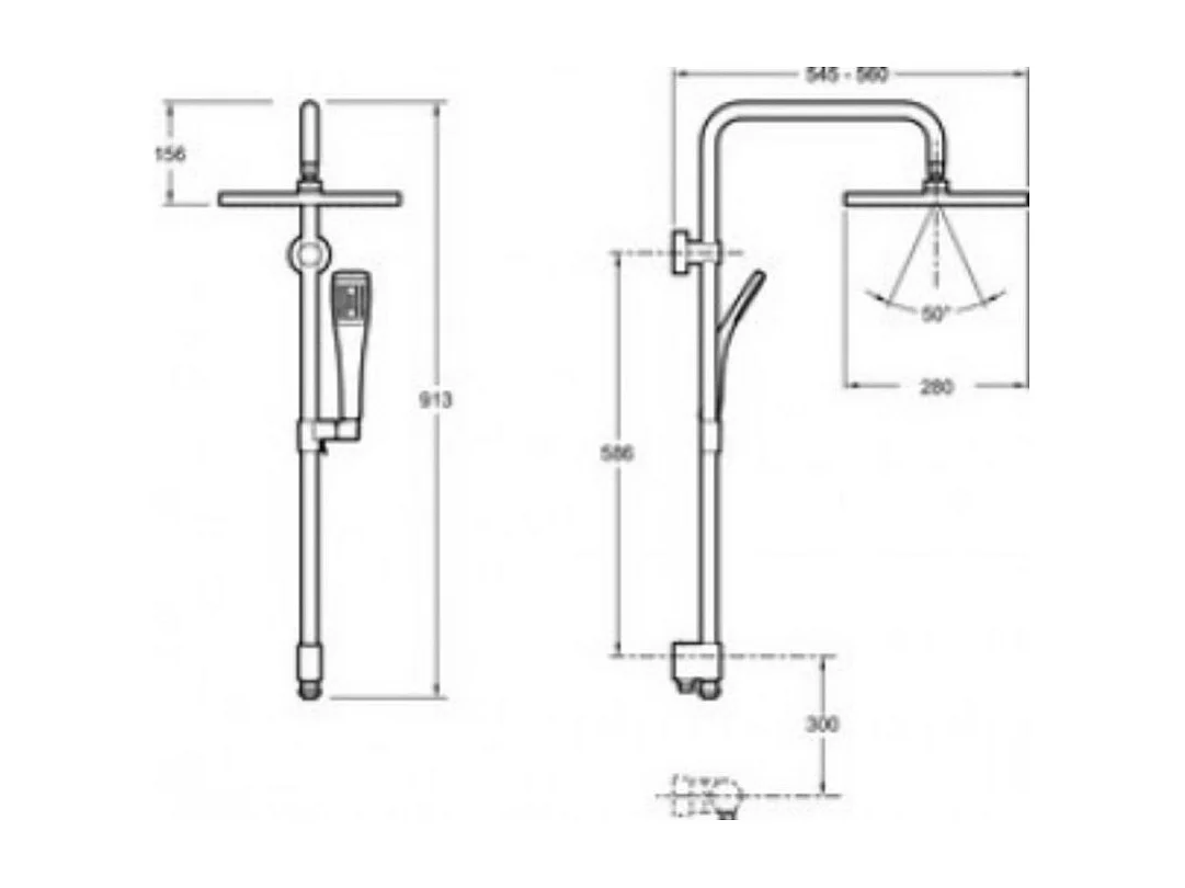 Jacob Delafon - Colonne De Douche EO avec douche de tête carrée - E11716