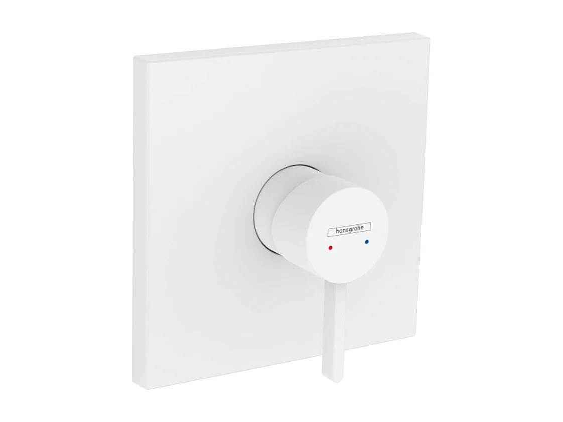 Façade robinet encastré mécanique HANSGROHE Finoris Blanc mat