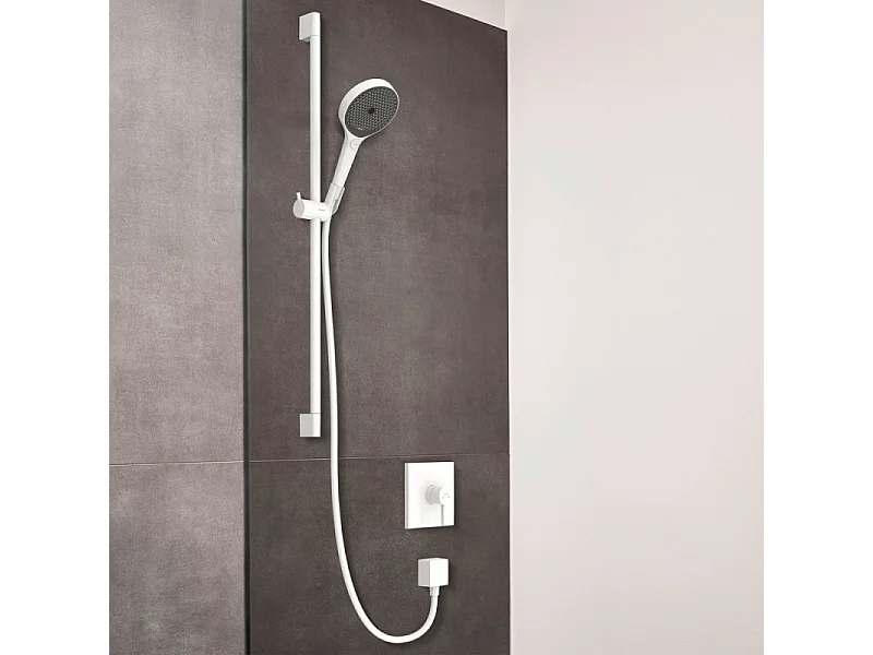 Façade robinet encastré mécanique HANSGROHE Finoris Blanc mat