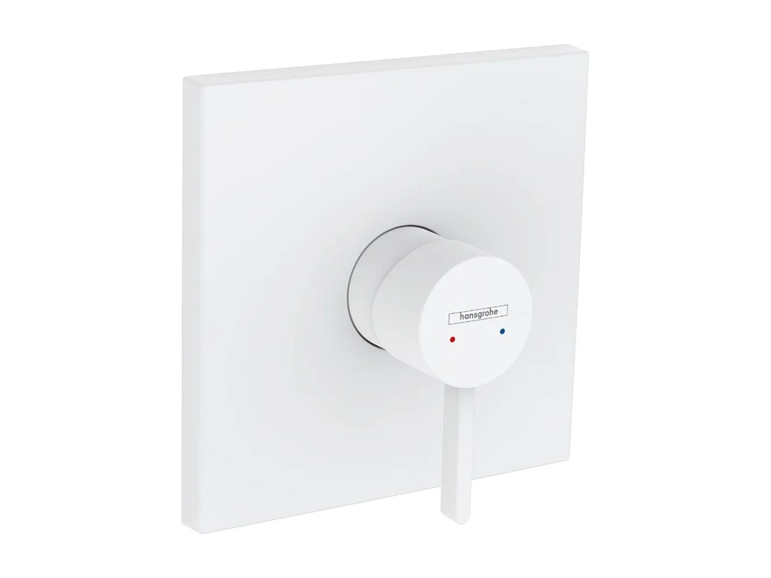 Façade robinet encastré mécanique HANSGROHE Finoris Blanc mat