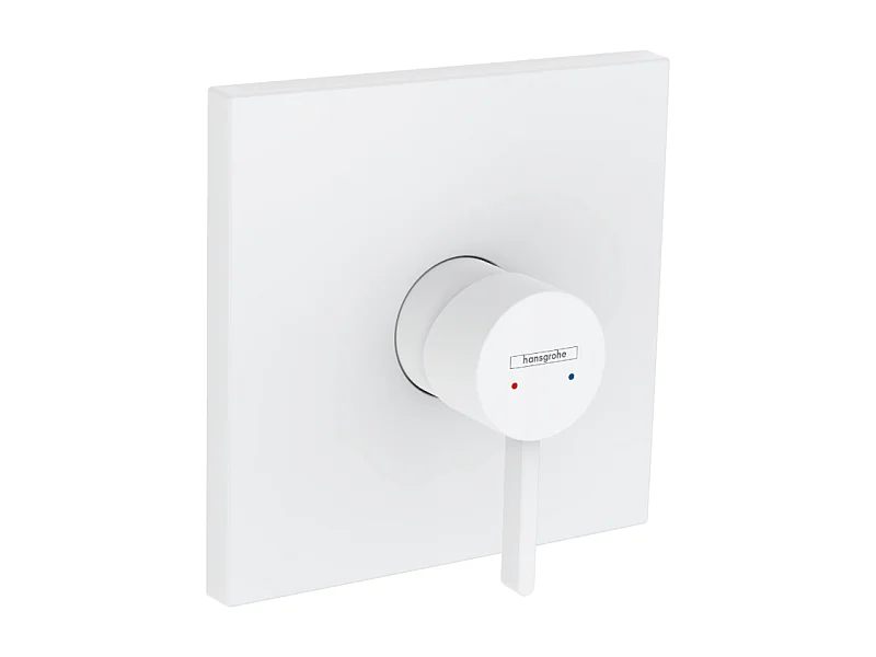 Façade robinet encastré mécanique HANSGROHE Finoris Blanc mat
