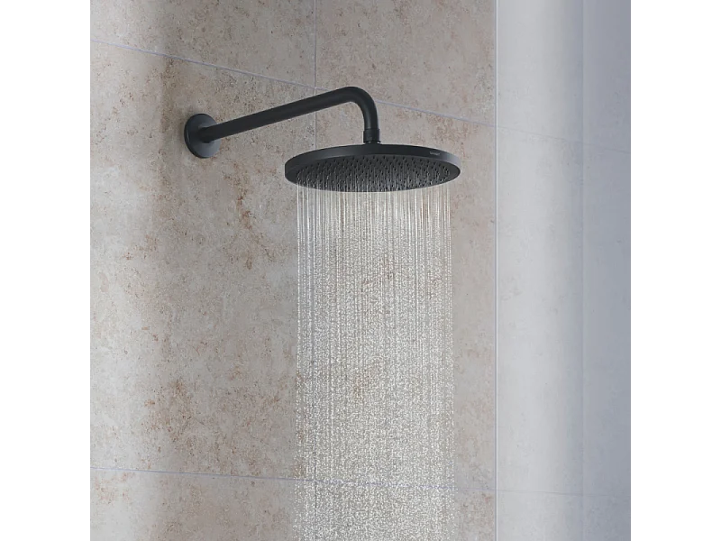 DURAVIT Brazo de ducha universal de pared 41 cm negro mate