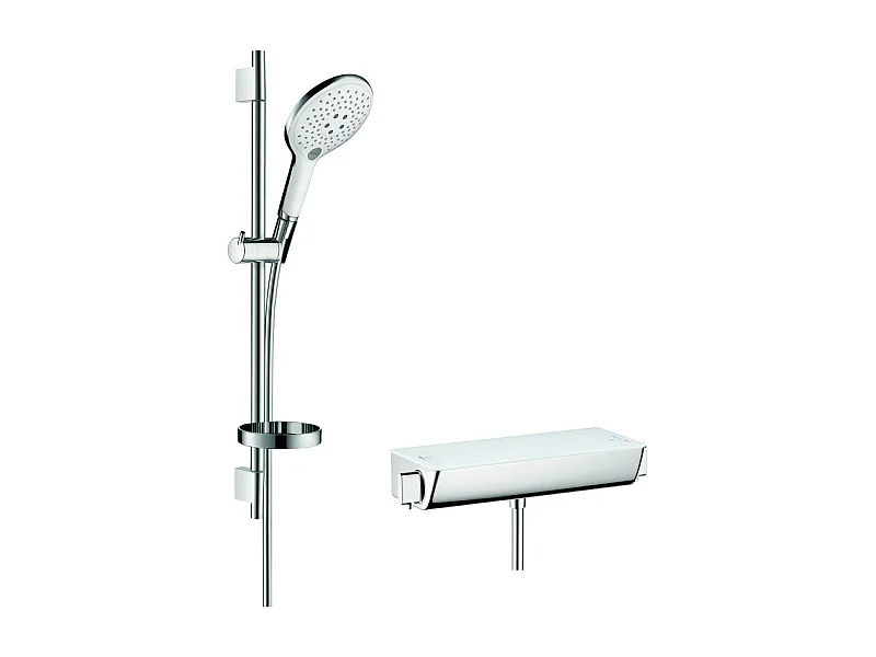 HANSGROHE Combinación de ducha S 150 3jet con barra 65 cm Ecostat Select blanco cromo