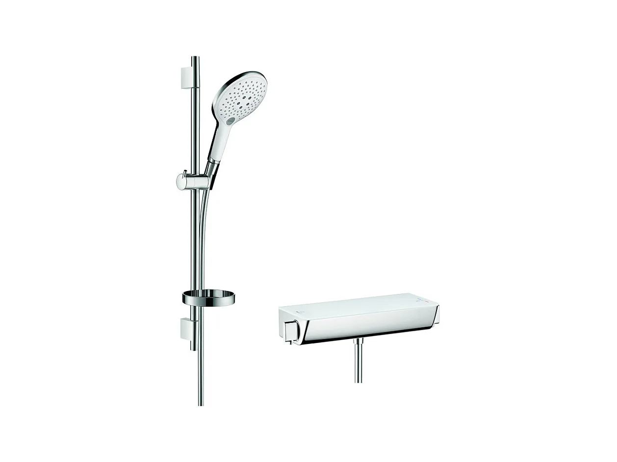 HANSGROHE Combinación de ducha S 150 3jet con barra 65 cm Ecostat Select blanco cromo