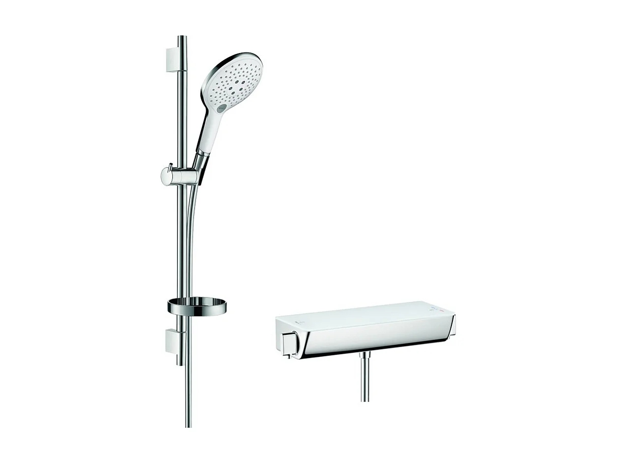 HANSGROHE Combinación de ducha S 150 3jet con barra 65 cm Ecostat Select blanco cromo