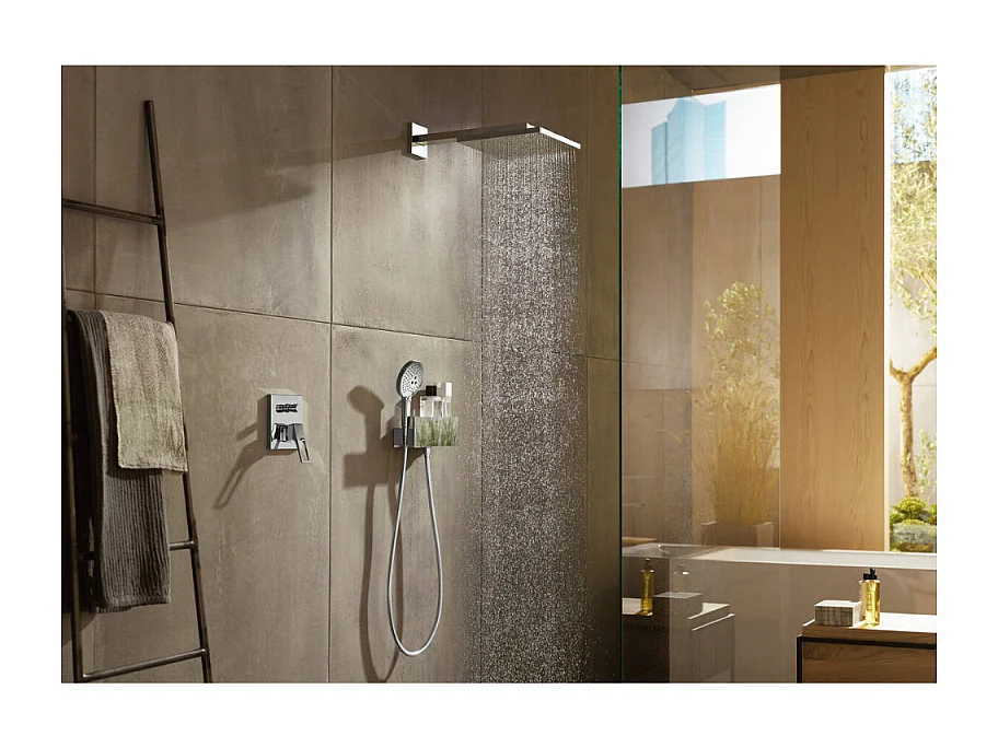 Mezclador empotrable para fachada baño-ducha 2 salidas HANSGROHE Metropol soporte tirador cromo