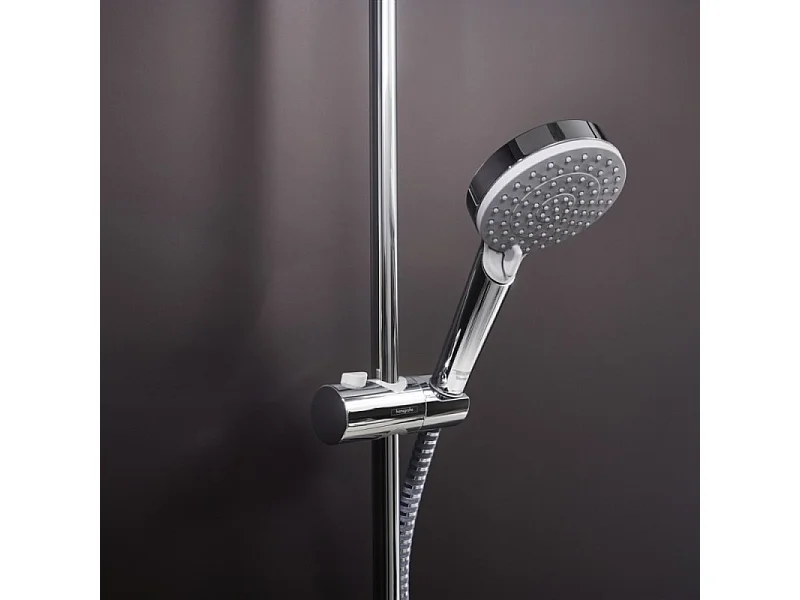 Colonne de douche ou bain douche sans mitigeur HANSGROHE Vernis Blend 200 EcoSmart chromé