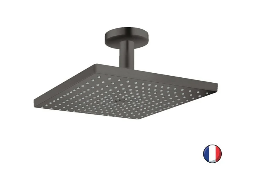 Douche de tête HANSGROHE Raindance E, 1 jet avec raccord plafond noir mat