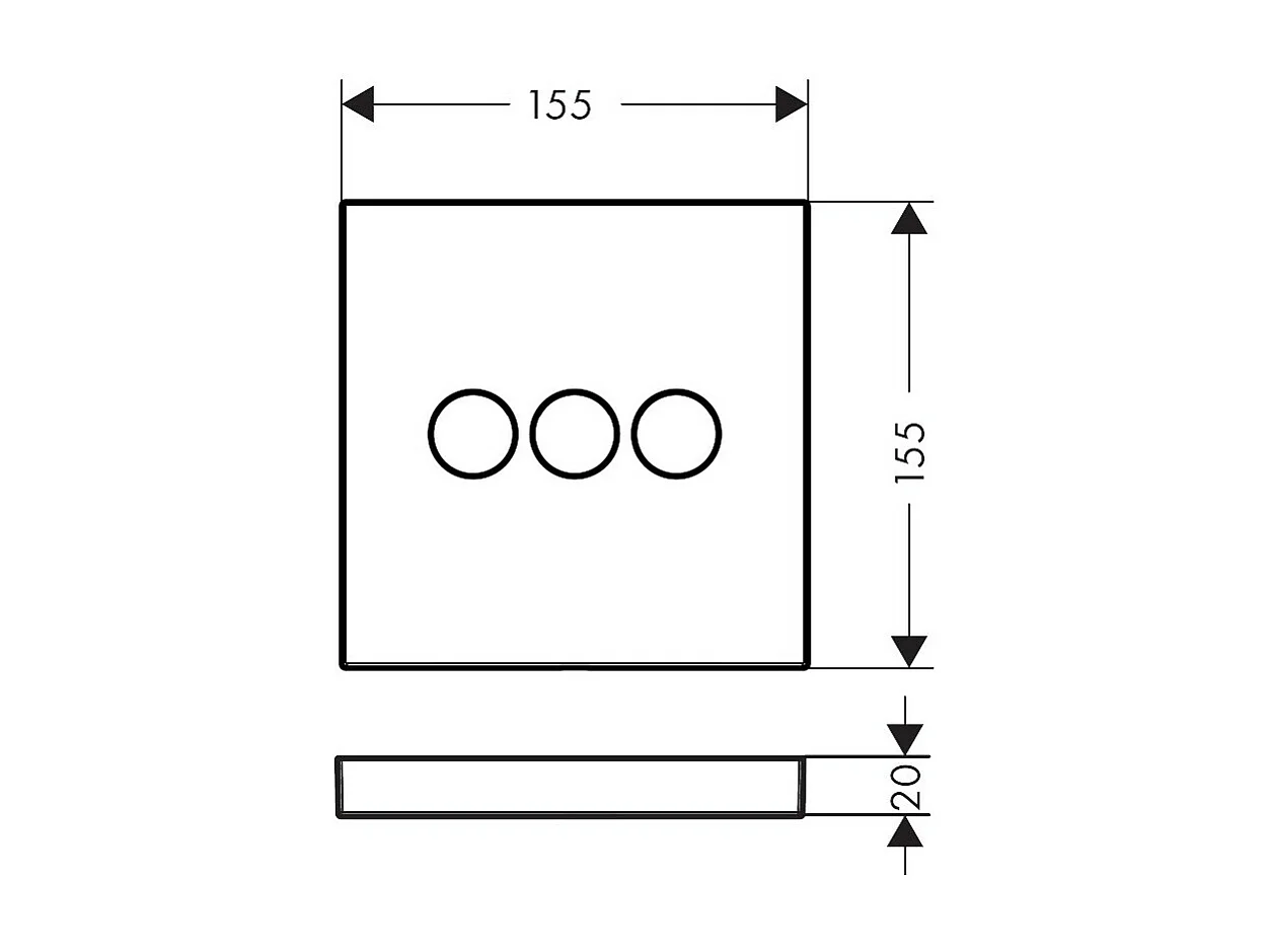 Frontal HANSGROHE ShowerSelect válvula de cierre para 3 salidas Cromo