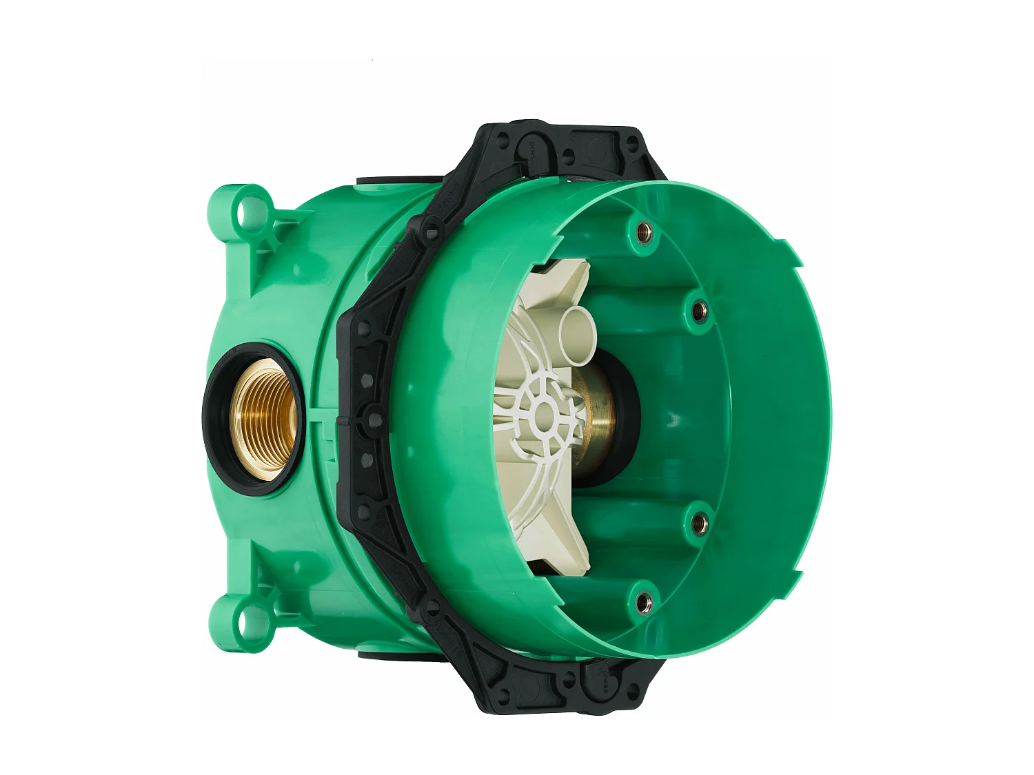 HANSGROHE Facade pour mitigeur thermostatique encastré Ecostat Square avec robinet d'arrêt chromé  avec Corps encastré