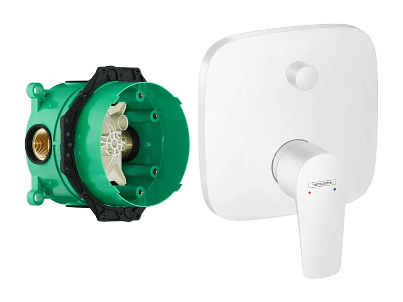 HANSGROHE Façade Talis E pour mitigeur bain douche encastré Blanc mat avec corps encastré