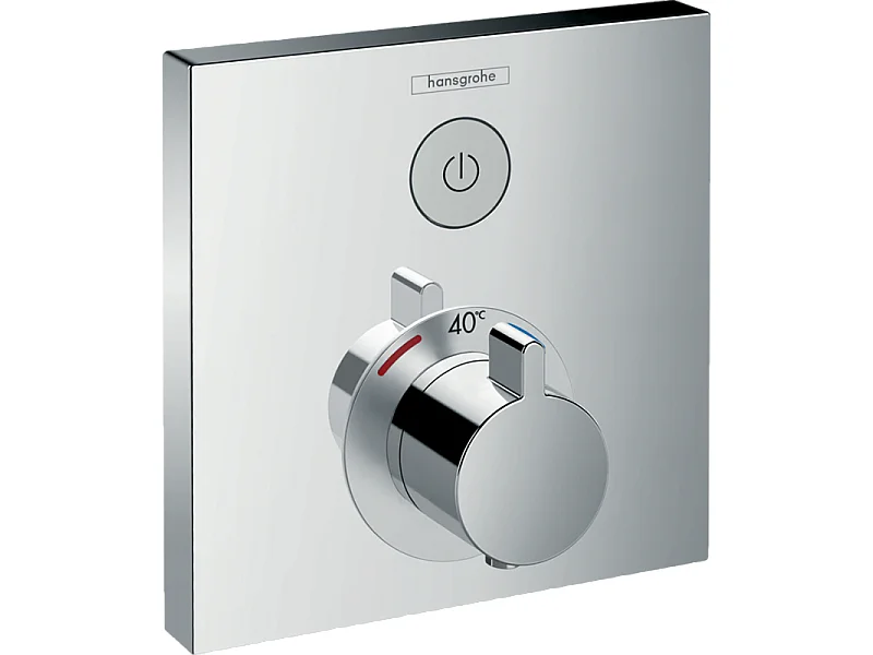 HANSGROHE Front for ShowerSelect mezclador termostático empotrado con válvula de cierre cromada