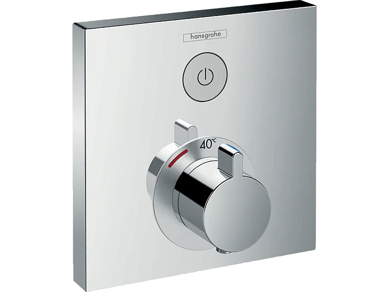 HANSGROHE Front for ShowerSelect mezclador termostático empotrado con válvula de cierre cromada