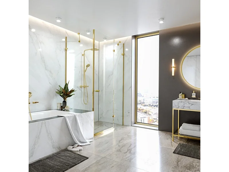 HANSGROHE Raindance Select S 240 columna de ducha termostática aspecto dorado pulido