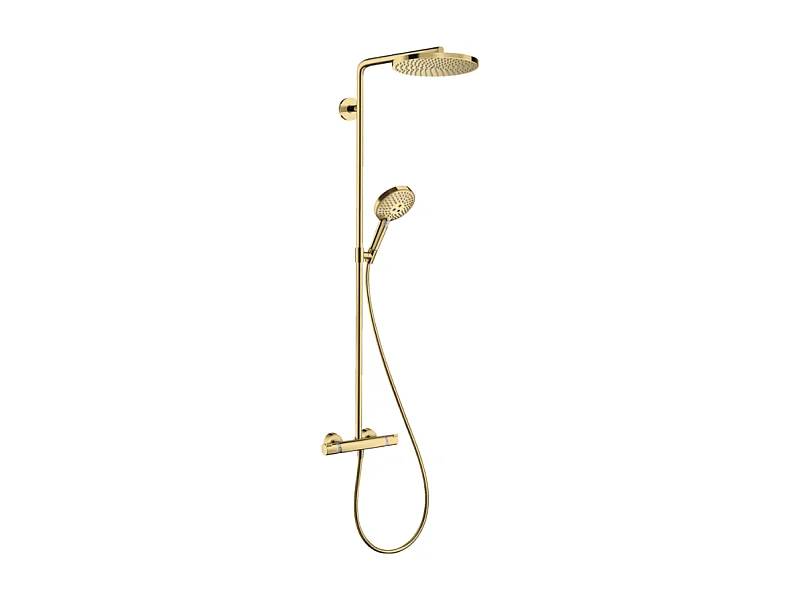 HANSGROHE Raindance Select S 240 columna de ducha termostática aspecto dorado pulido