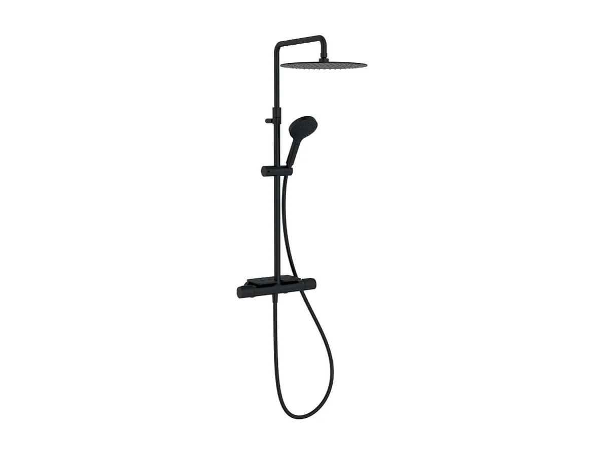 Colonne de douche thermostatique JACOB DELAFON Metro noir mat