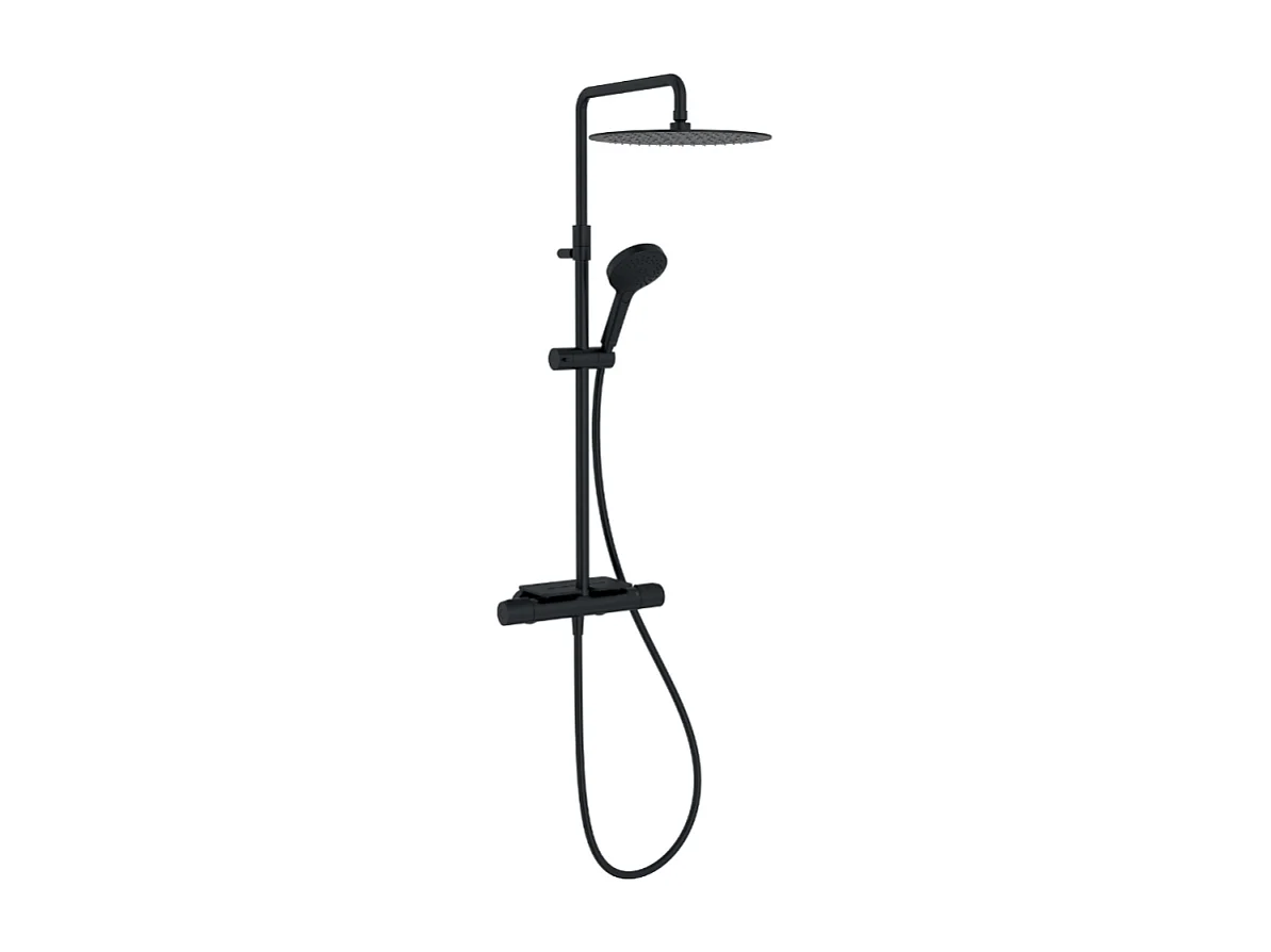 Colonne de douche thermostatique JACOB DELAFON Metro noir mat