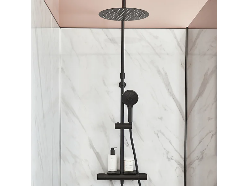Colonne de douche thermostatique JACOB DELAFON Metro noir mat
