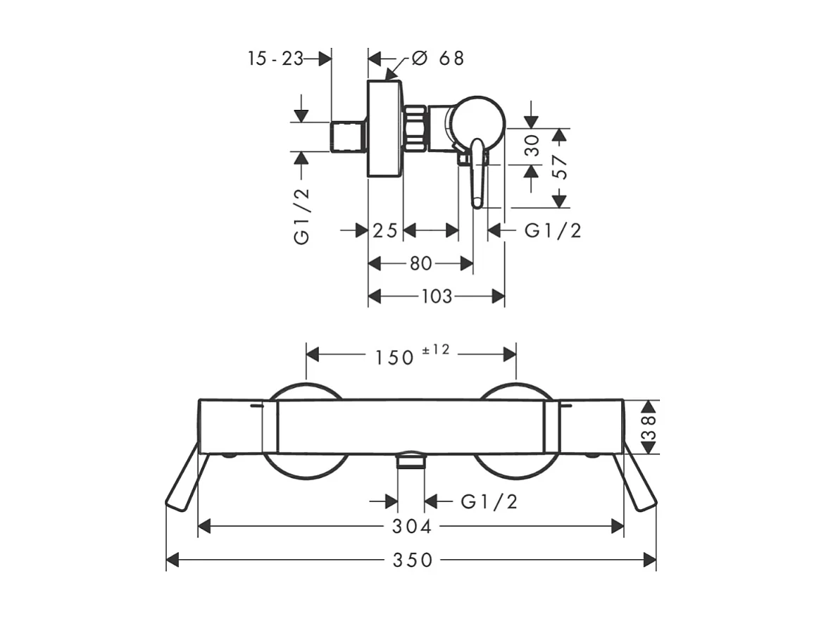 HANSGROHE Ecostat Comfort Care mezclador termostático de ducha cromado