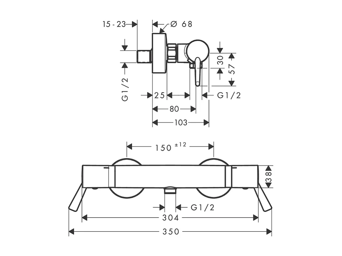 HANSGROHE Ecostat Comfort Care mezclador termostático de ducha cromado
