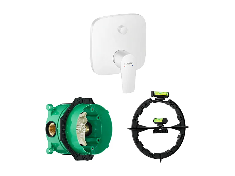 HANSGROHE Façade Talis E mitigeur bain douche encastré Blanc mat avec corps encastré et outil