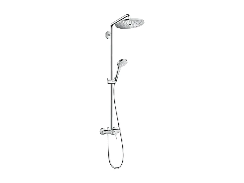 Colonne de douche mécanique HANSGROHE Croma Select S 280 chromé + tablette AddStoris