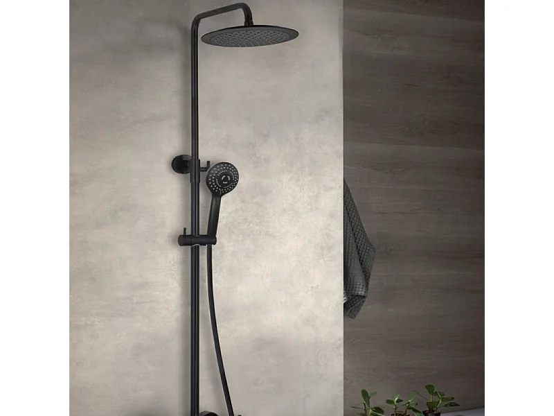 Colonne bain douche thermostatique PAINI Ruby Noir Mat